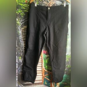 North Face Pants Womens 8 black Utility Jogger Elastic Cuff Cotton